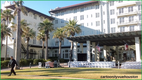 Front lawn of Hotel Galvez on Seawall Blvd. in Galveston